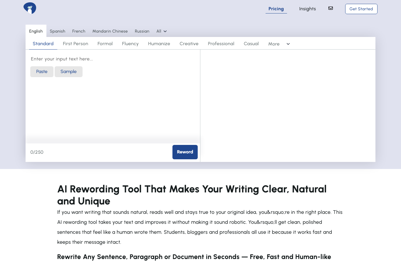 Rewording Tool