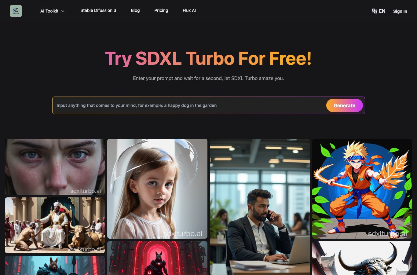 SDXL Turbo Playground