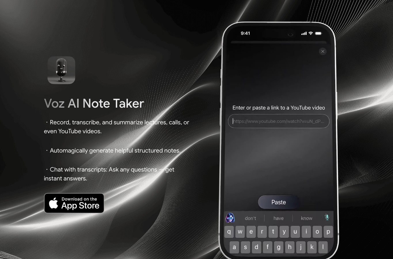 Voz AI Voice Note Taker