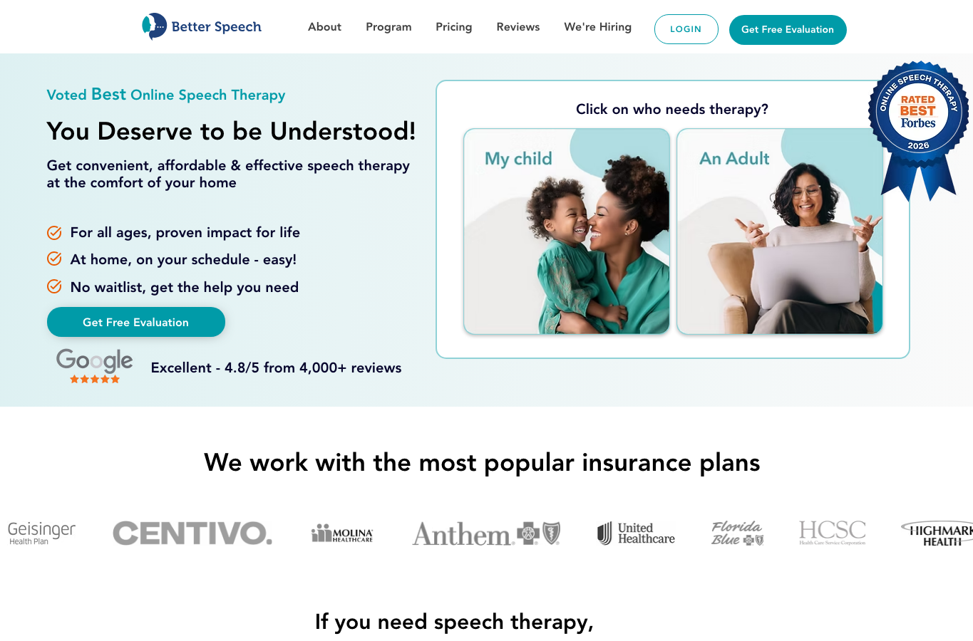 Better Speech Online Speech Therapy