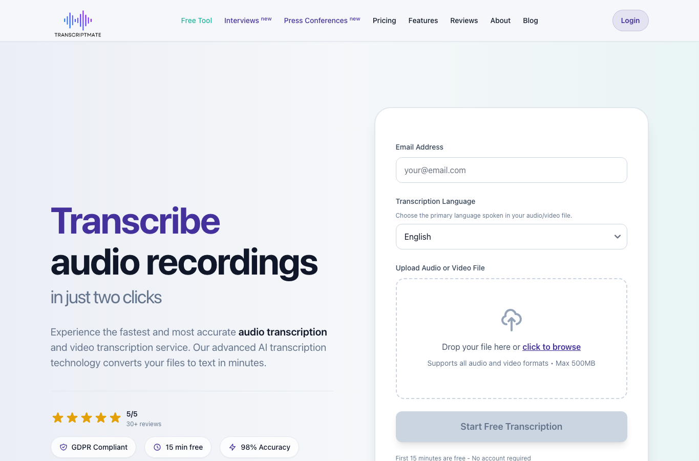 Transcriptmate.com