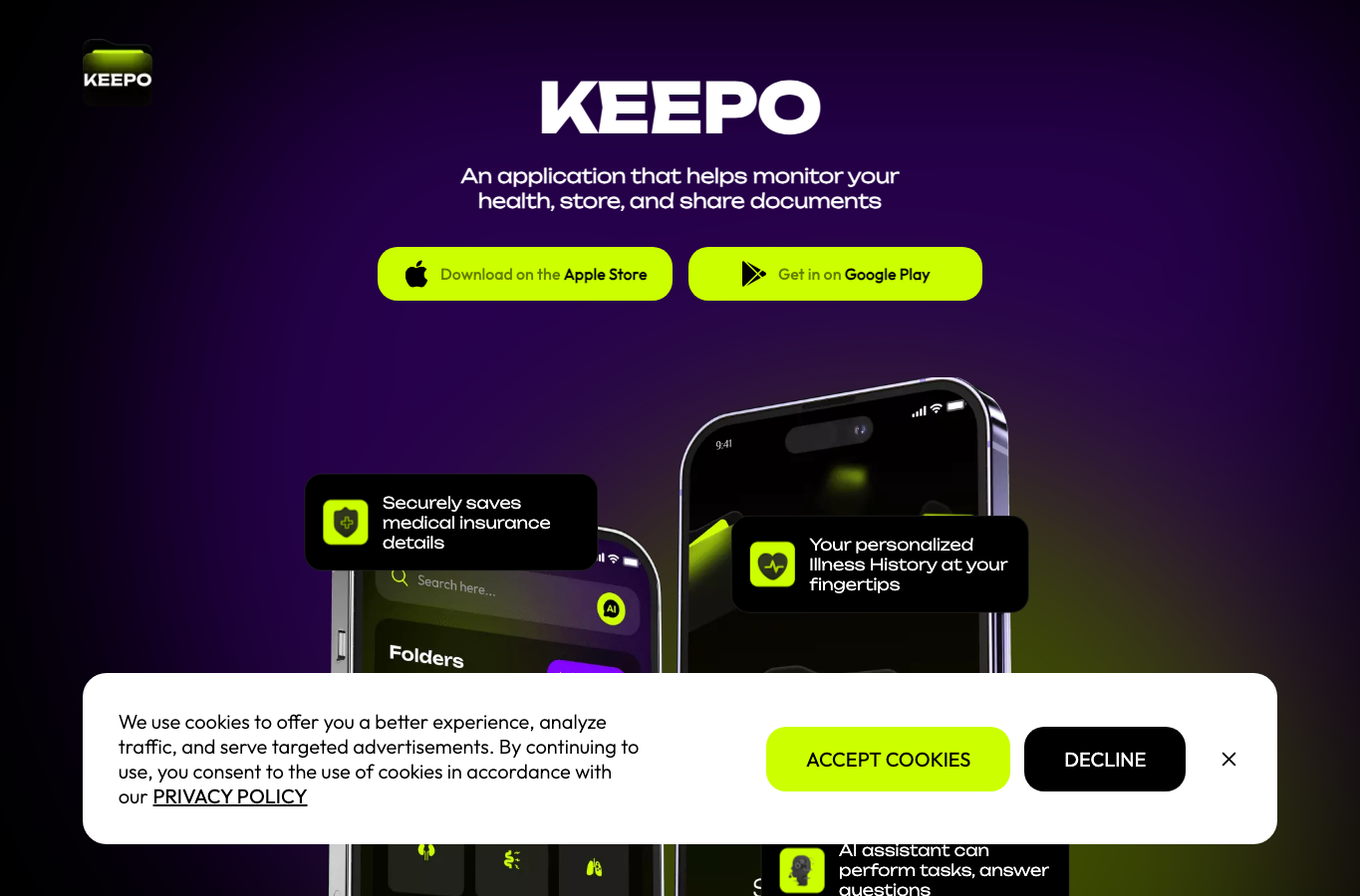 Keepo - AI health tracker & assistant