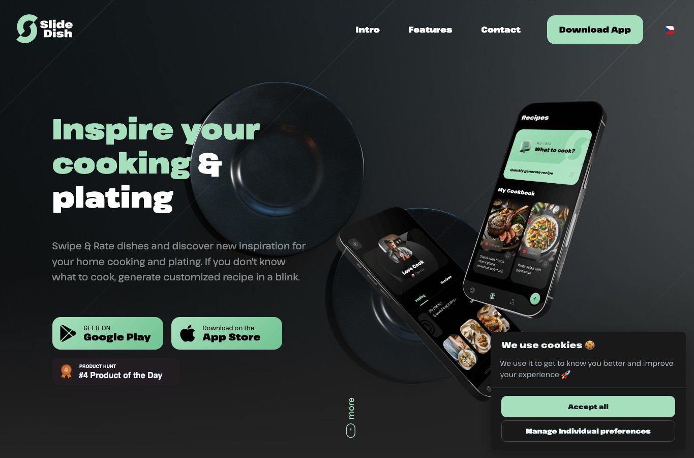 Slide Dish: cooking & plating