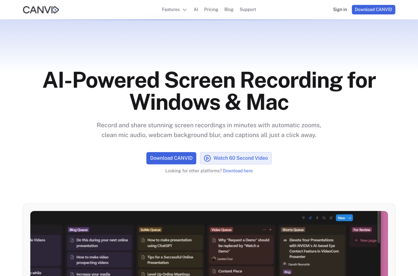 CANVID for Windows