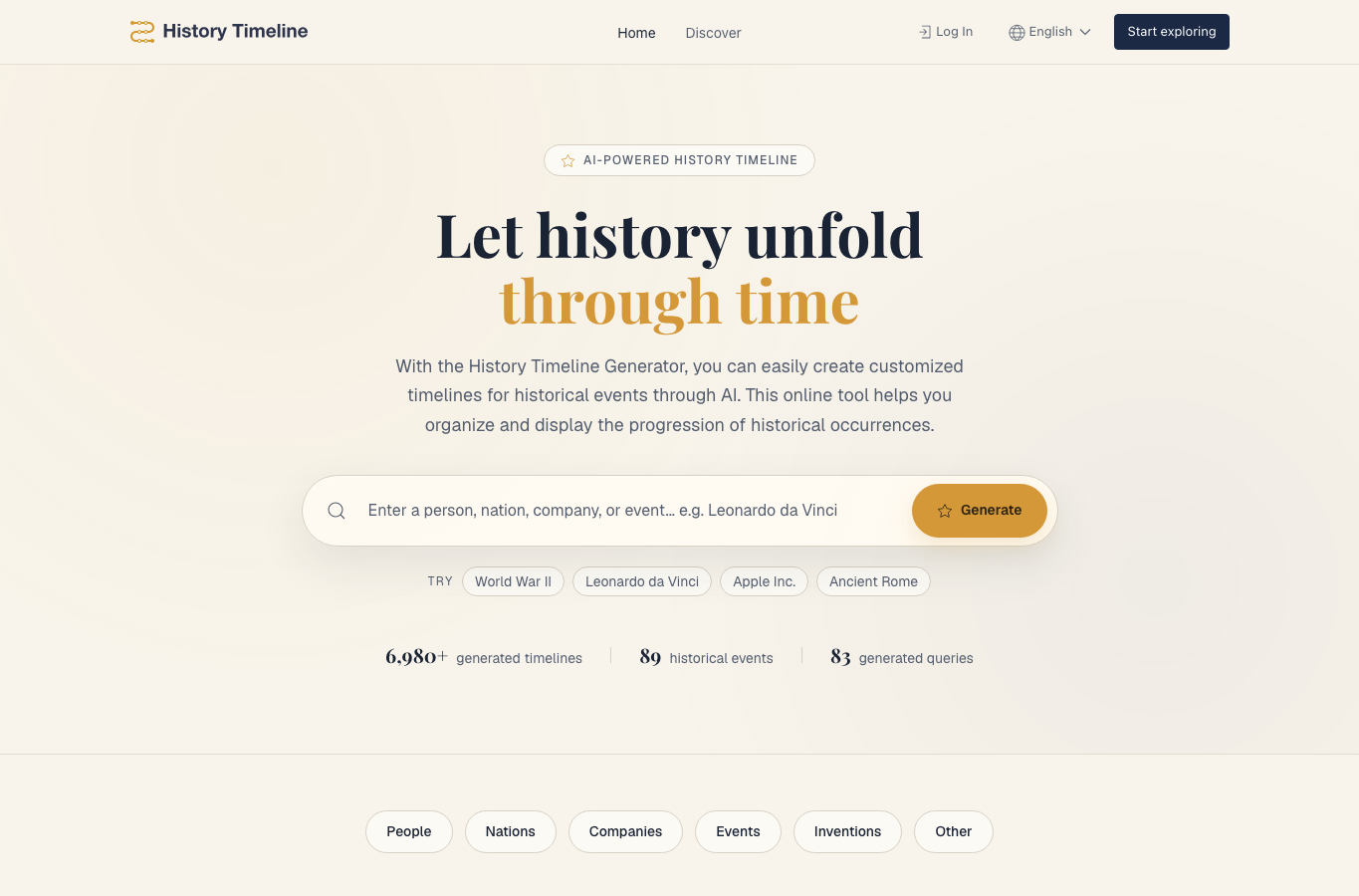 History Timeline Generator