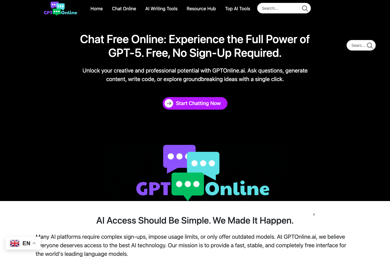 ChatGPT Online - GPTOnline.ai
