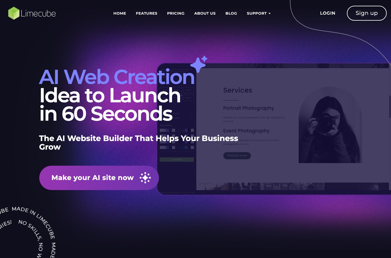Limecube AI Website Builder