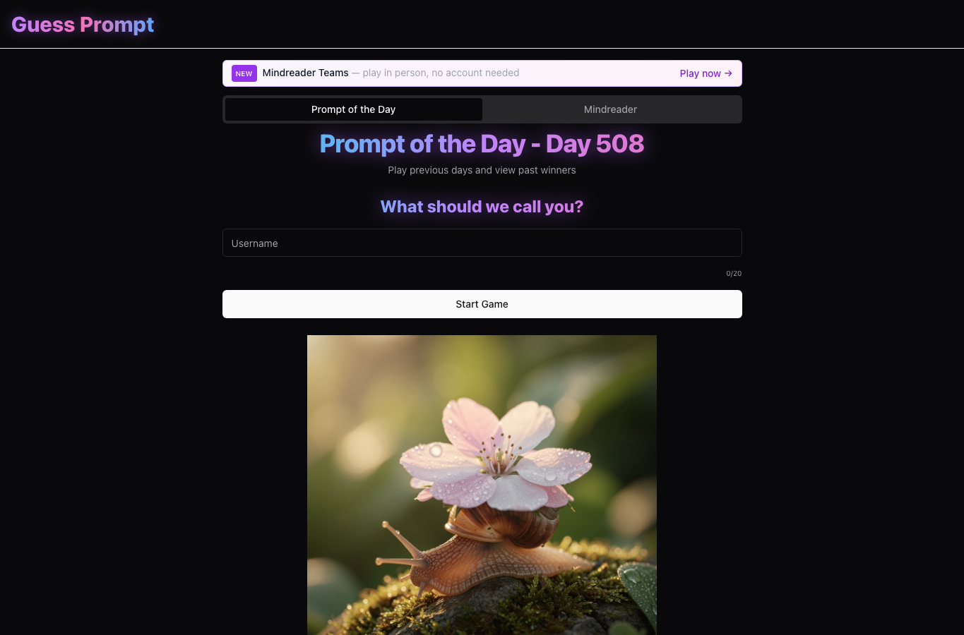 Guess The Prompt!