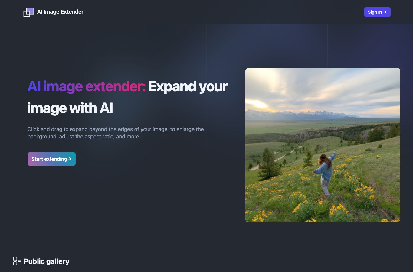 AI image extender
