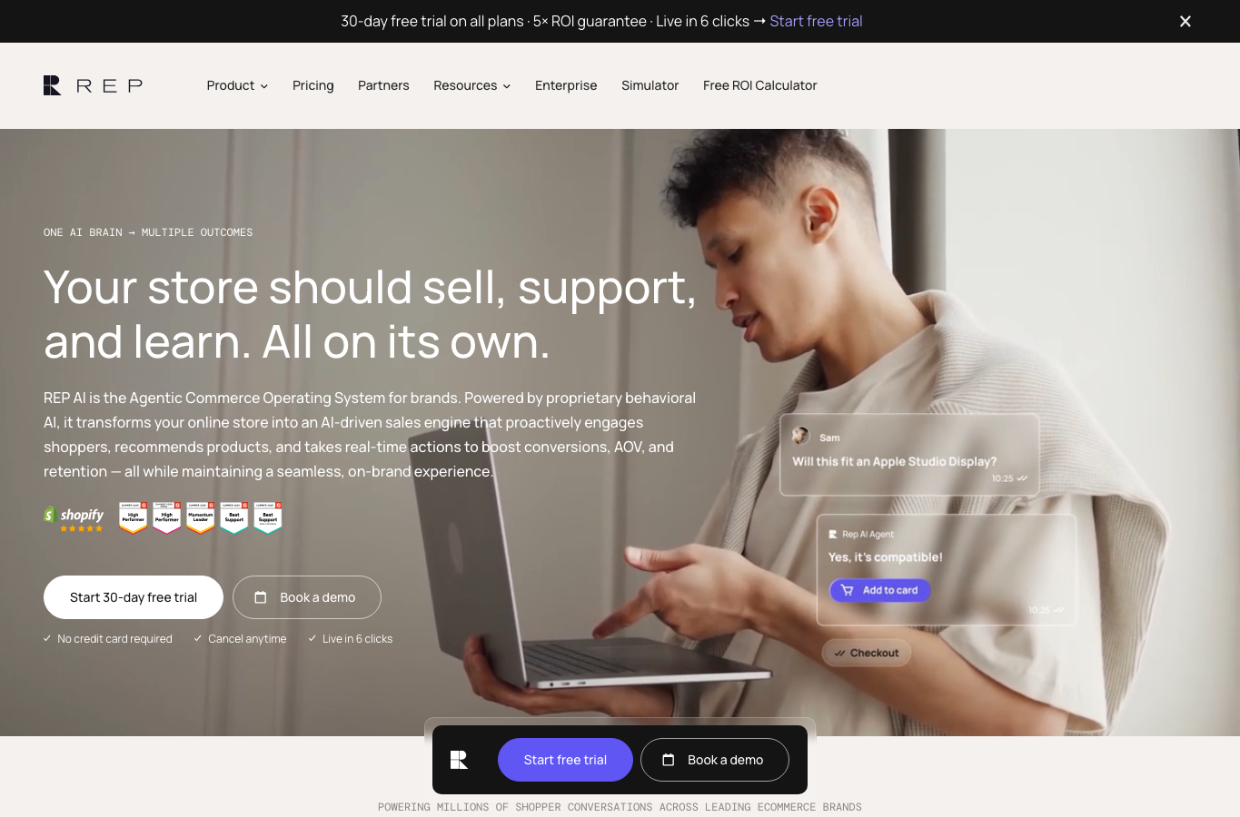 Rep AI: Sales Concierge for eCommerce