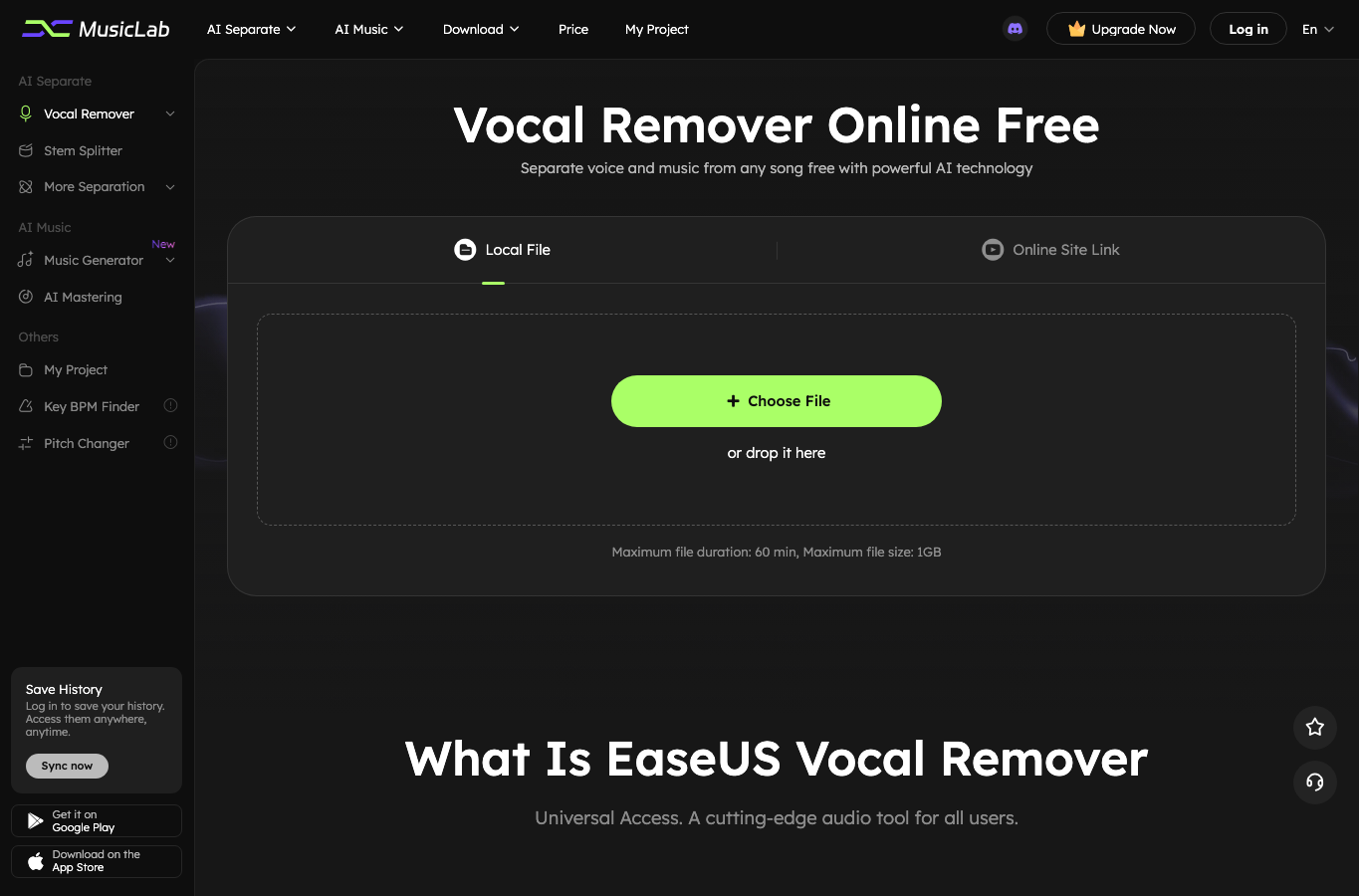 EaseUS Vocal Remover