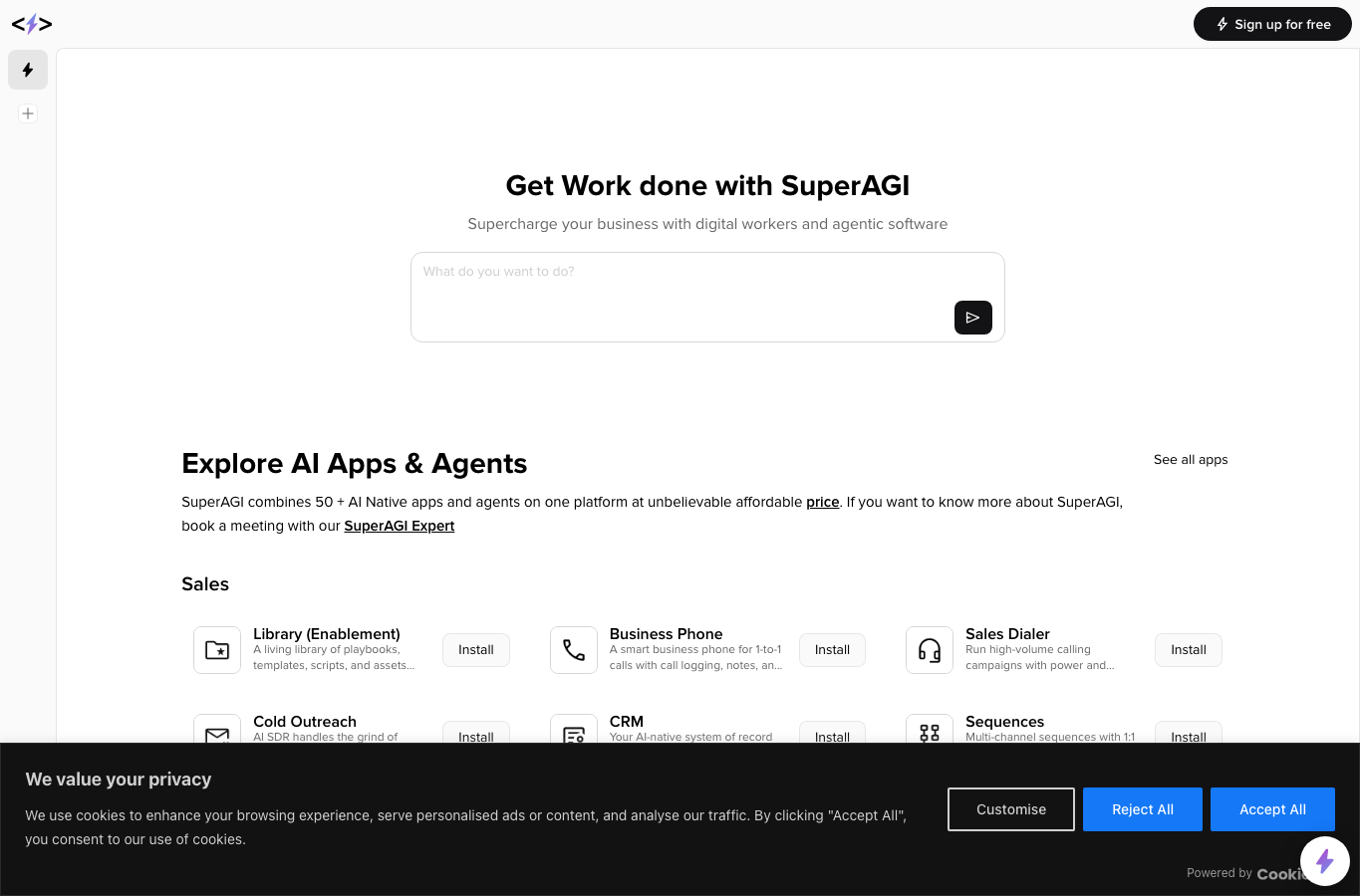 SuperAGI Cloud