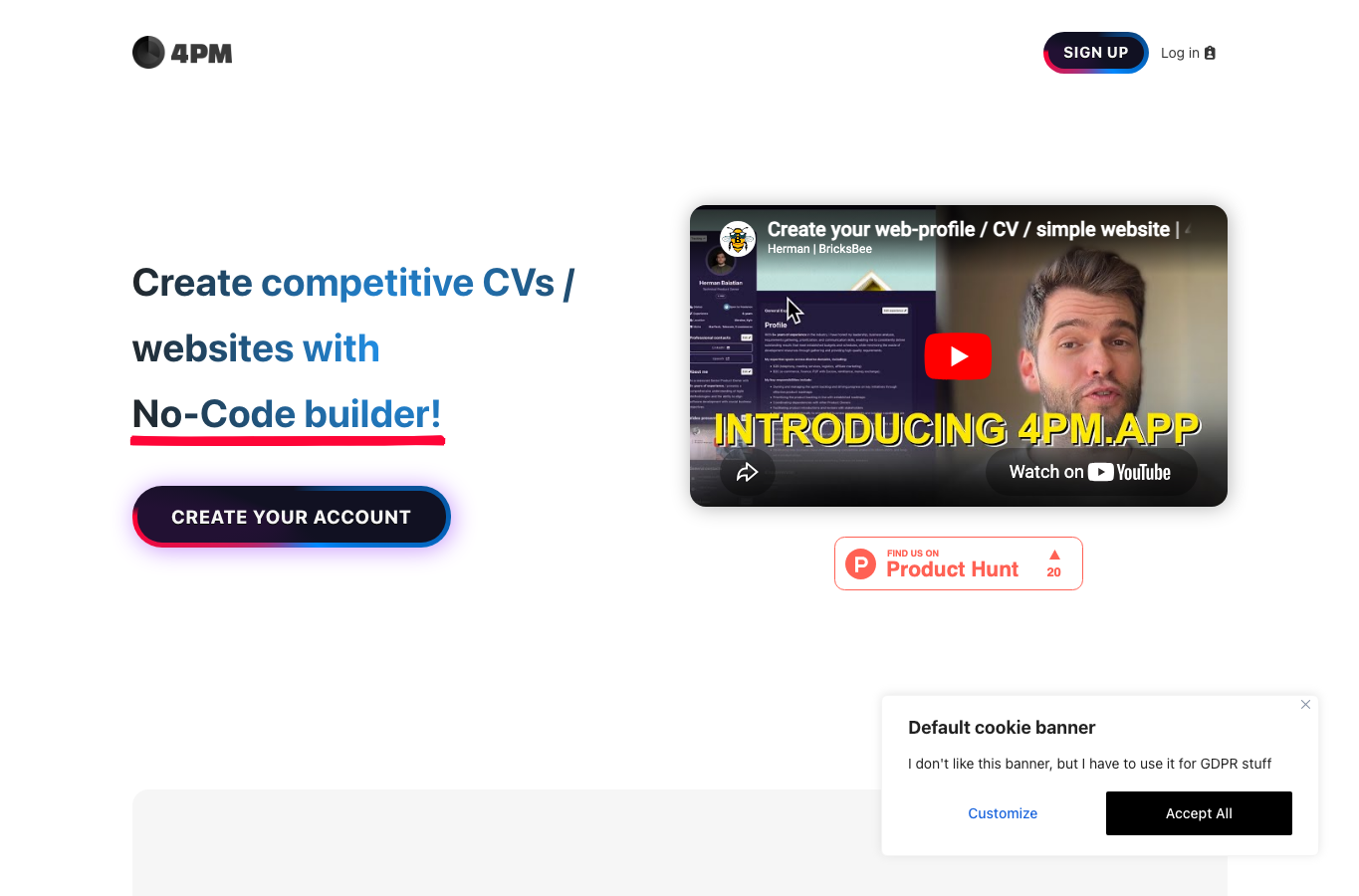 4pm.app | Simple PRO website