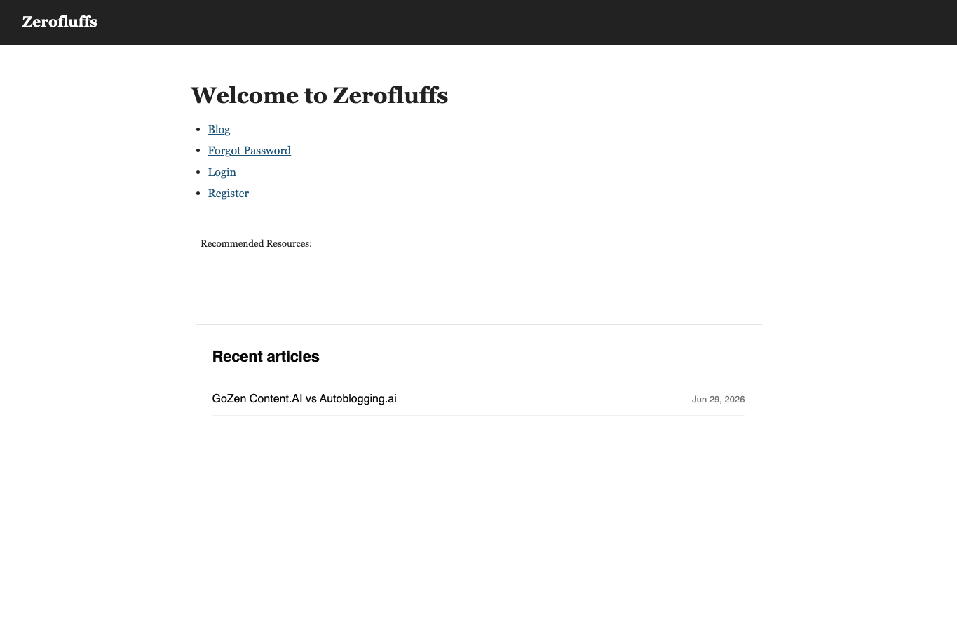 ZeroFluffs