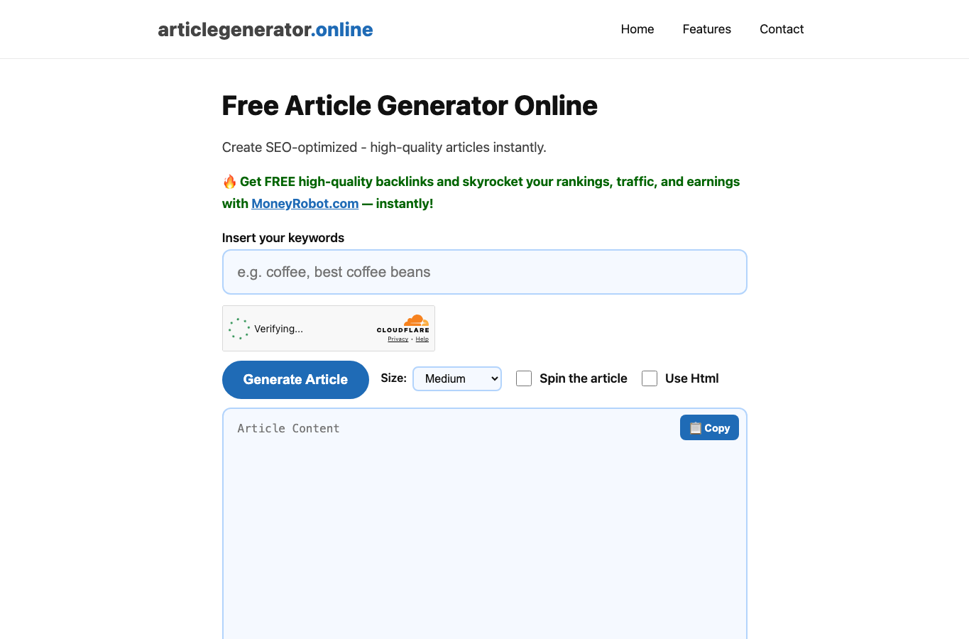 Free AI Article Generator With Tones