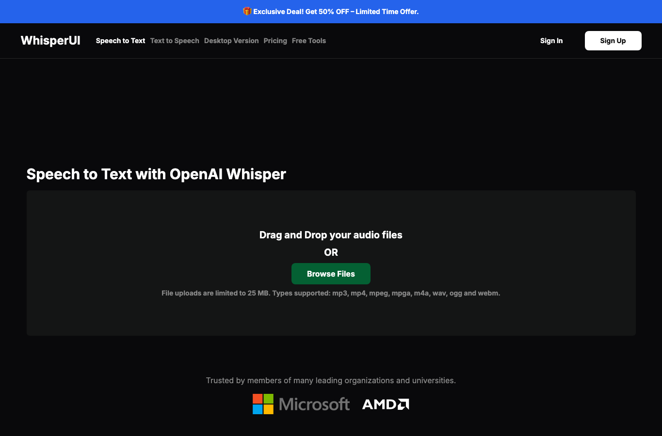 WhisperUI - Text to Speech