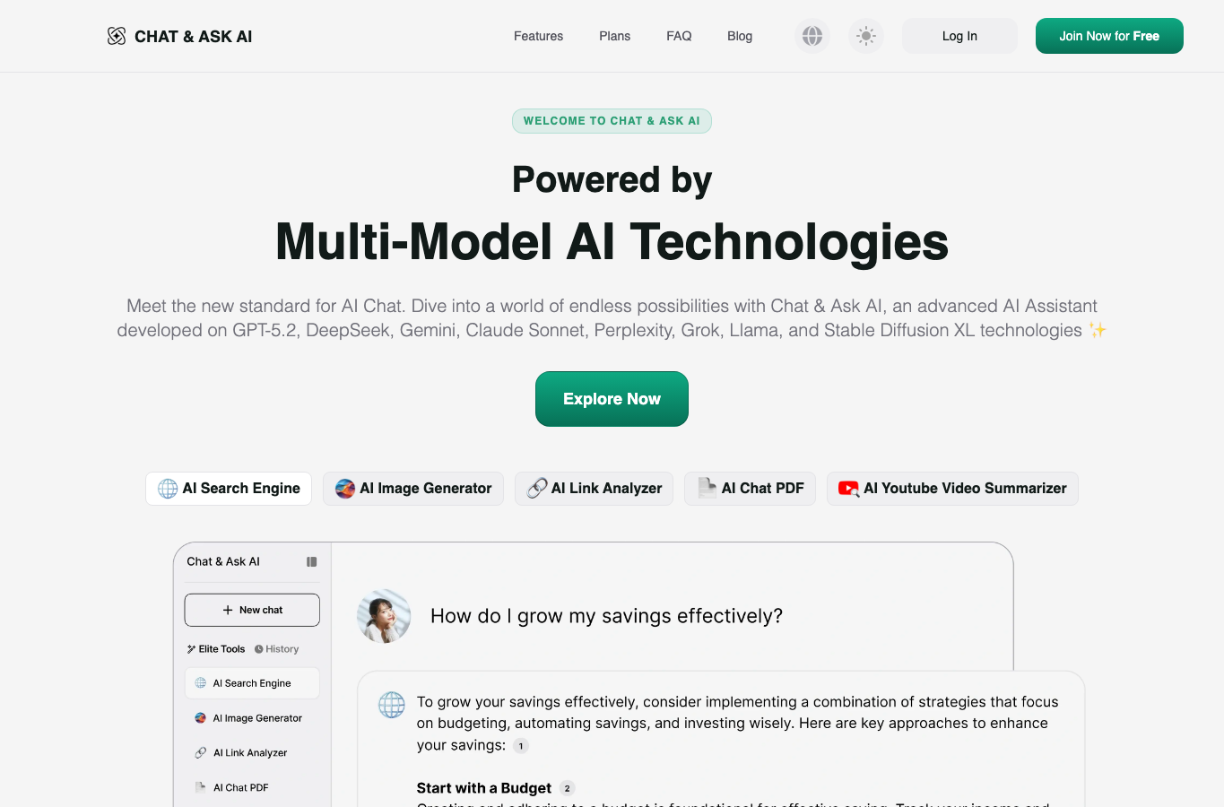 Ask AI - AI Powered Chat Bot Assistant