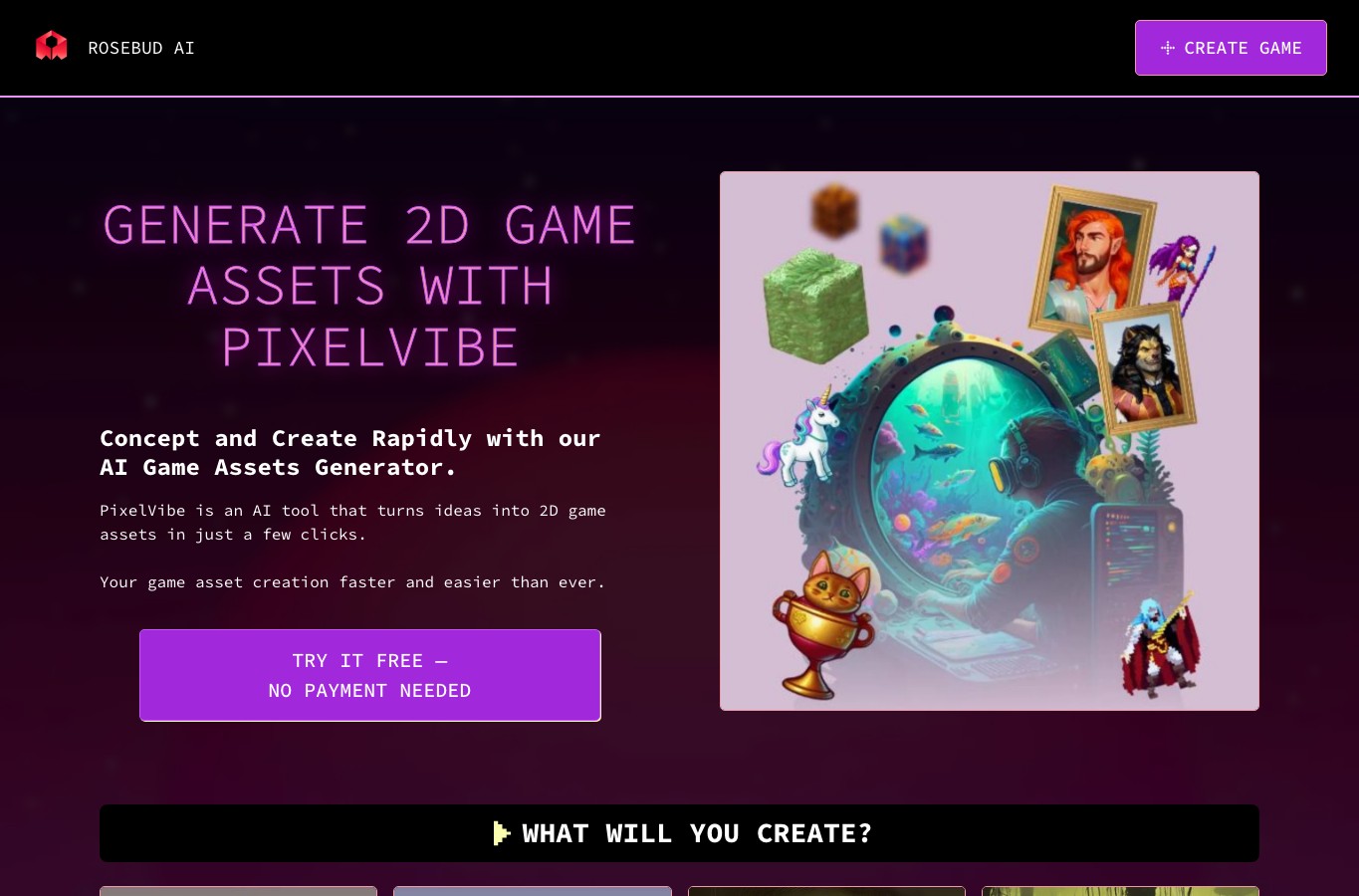 PixelVibe by Rosebud AI