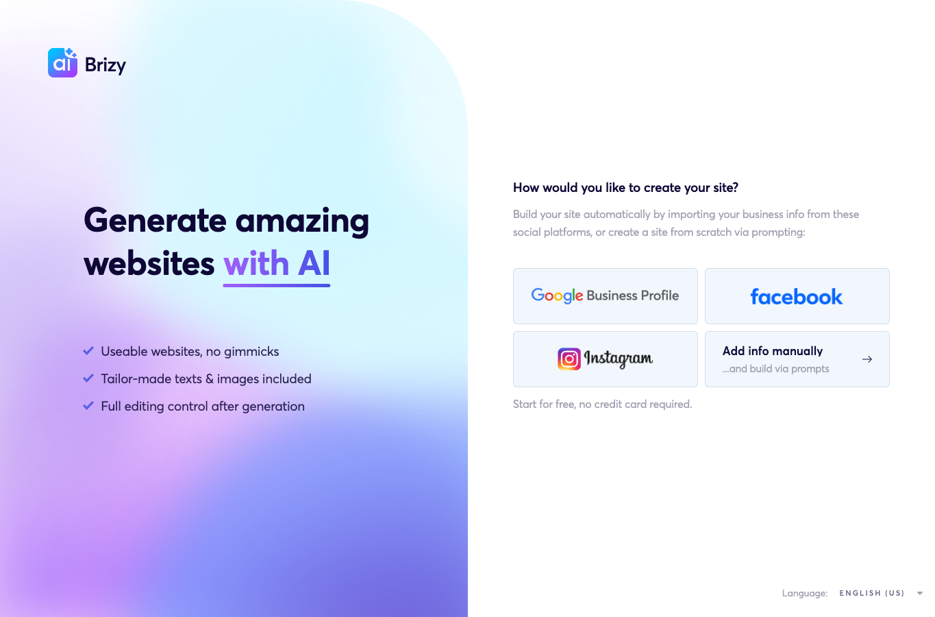 Brizy AI Website Builder