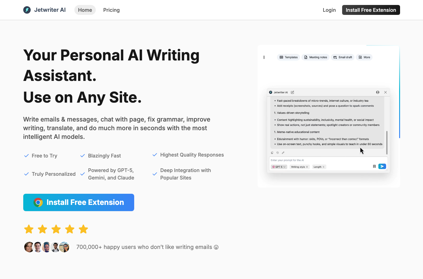 ChatGPT Writer