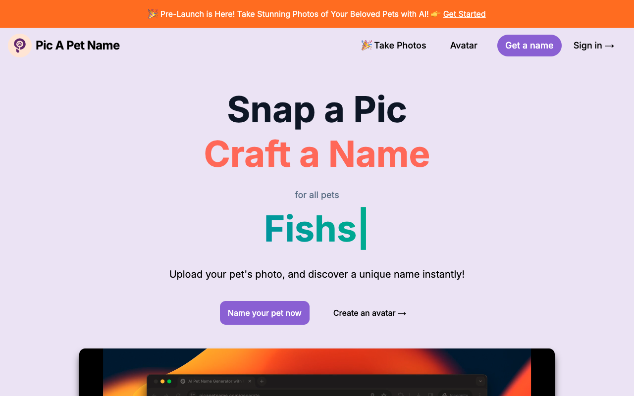 Pic A Pet Name