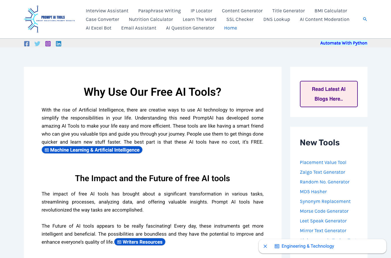 PromptAI Tools