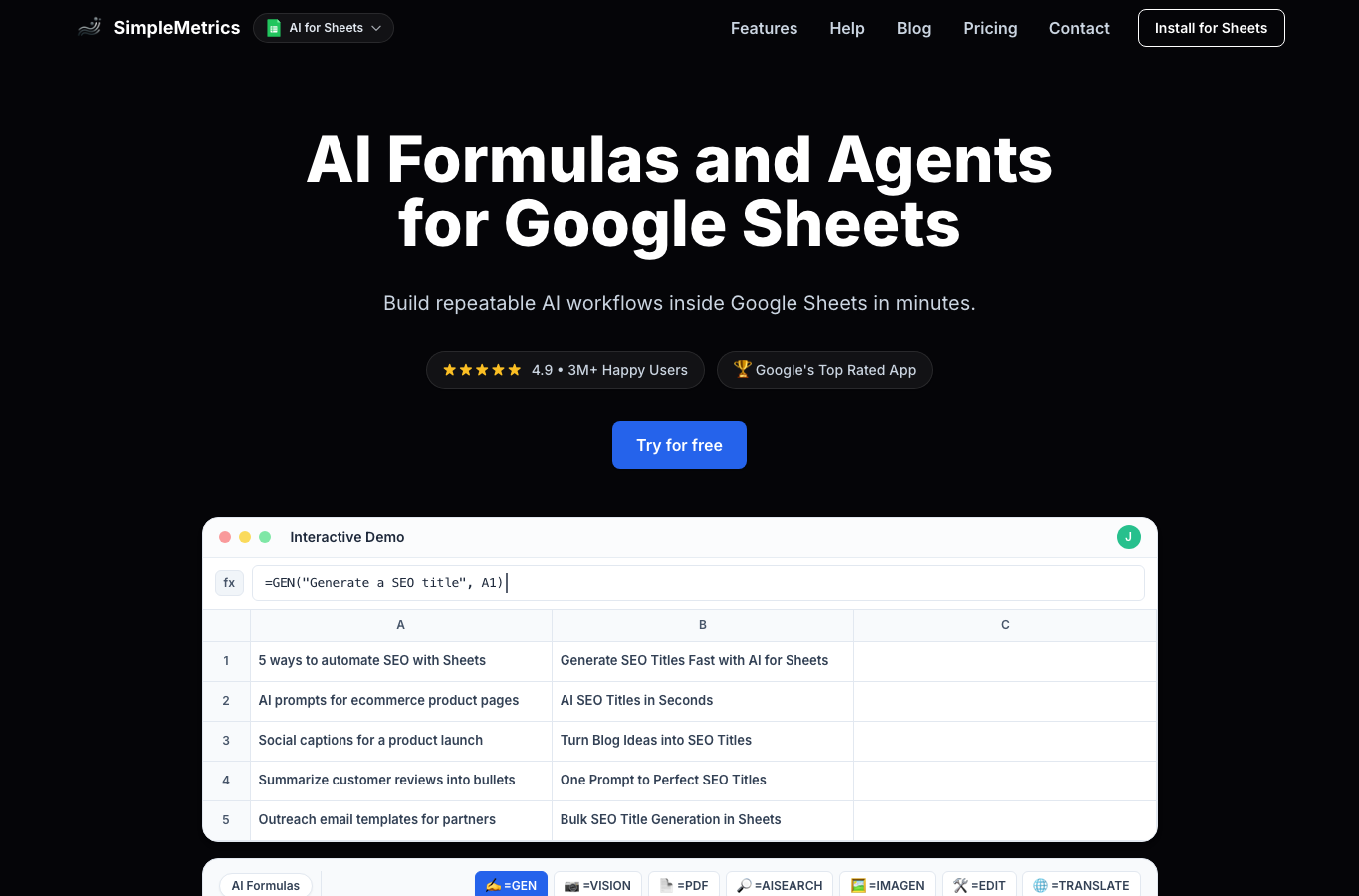 Gemini AI for Sheets