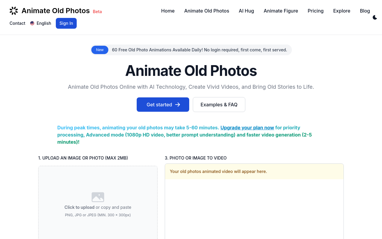 Animate Old Photos
