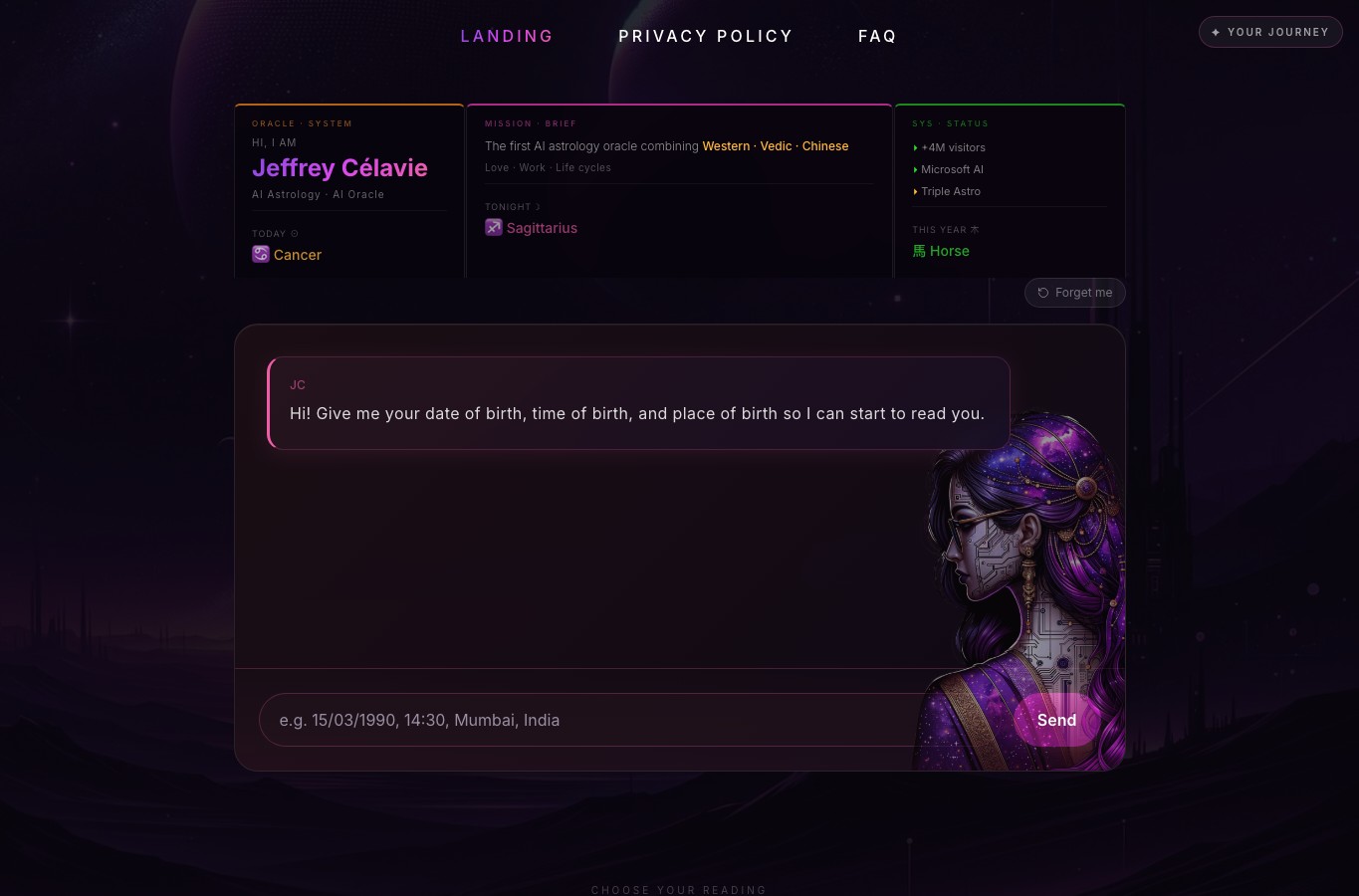 Jeffrey Célavie Astrology