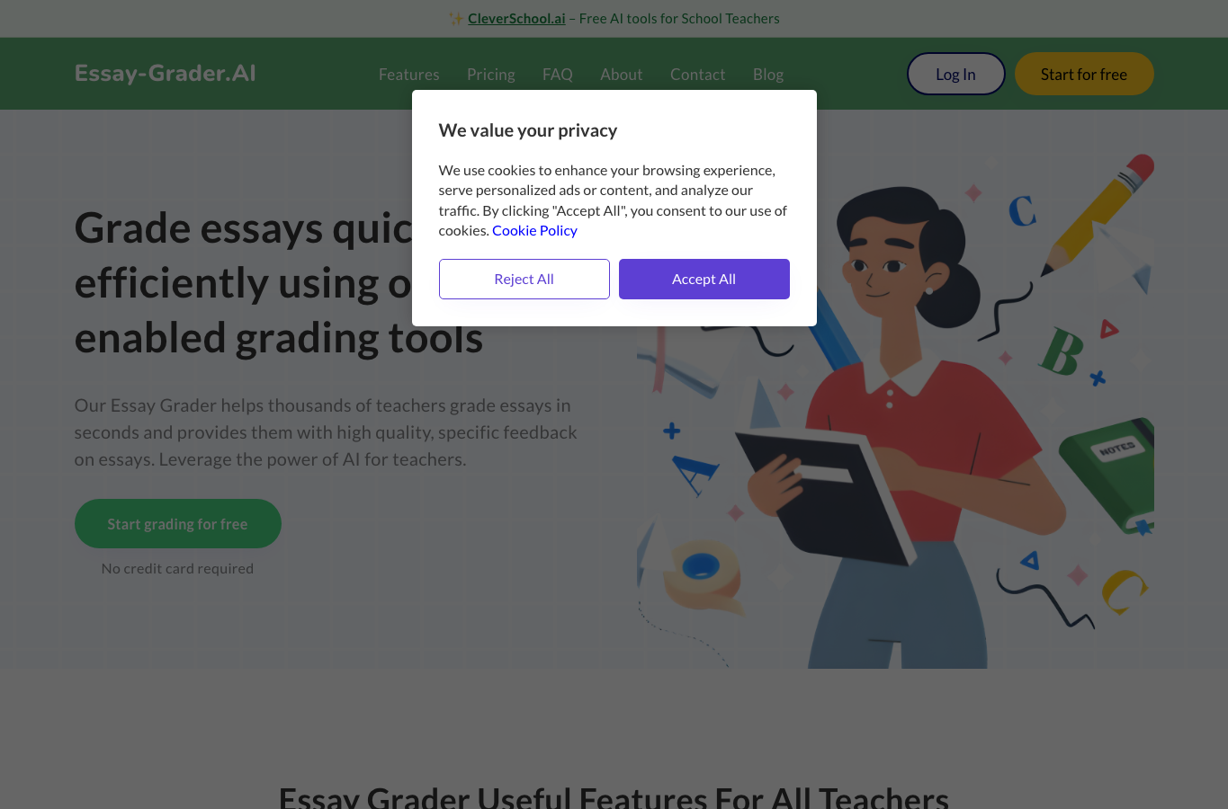 Essay-Grader.ai - Grade essays in seconds using AI