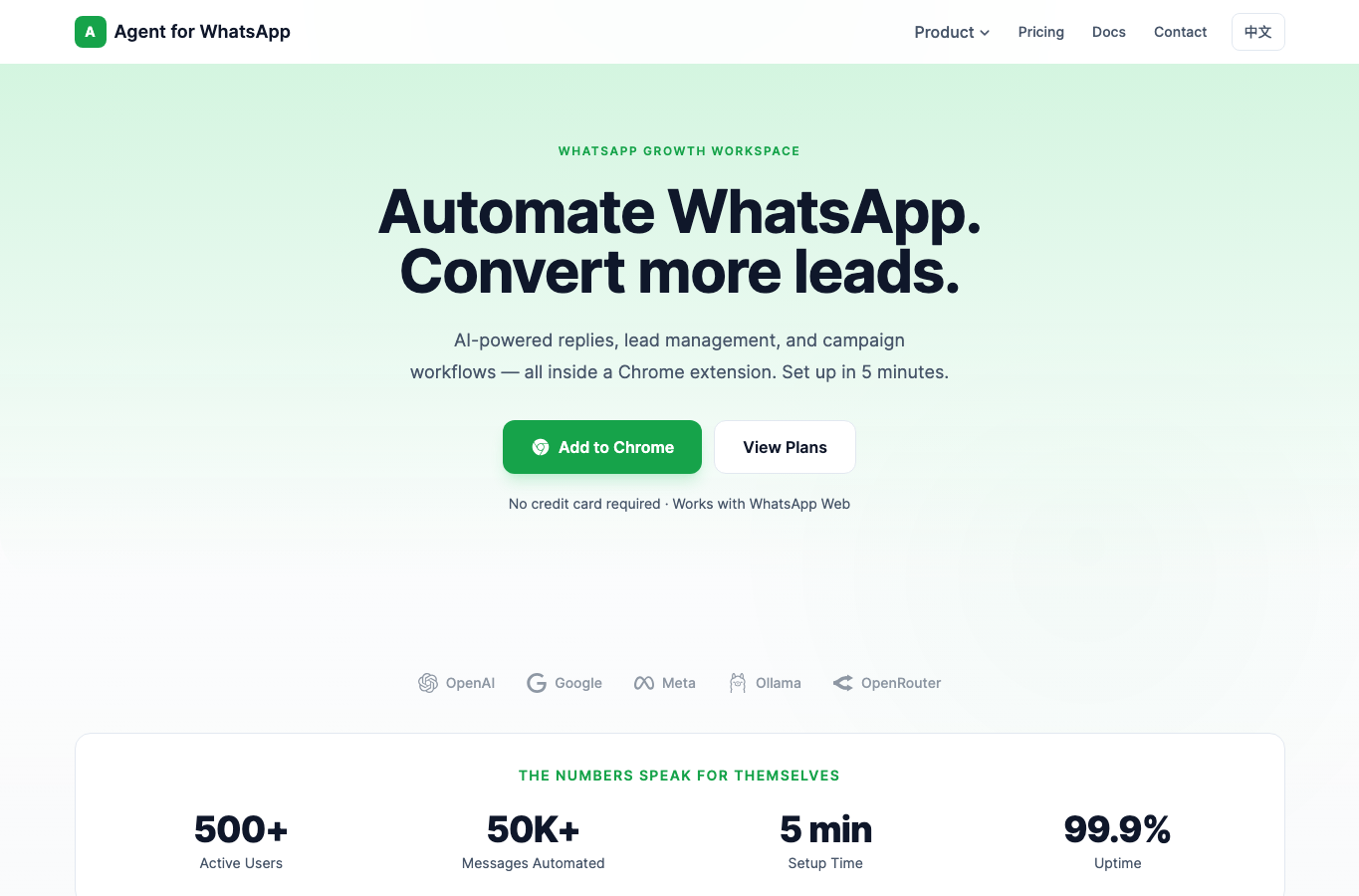 ChatGPT for WhatsApp