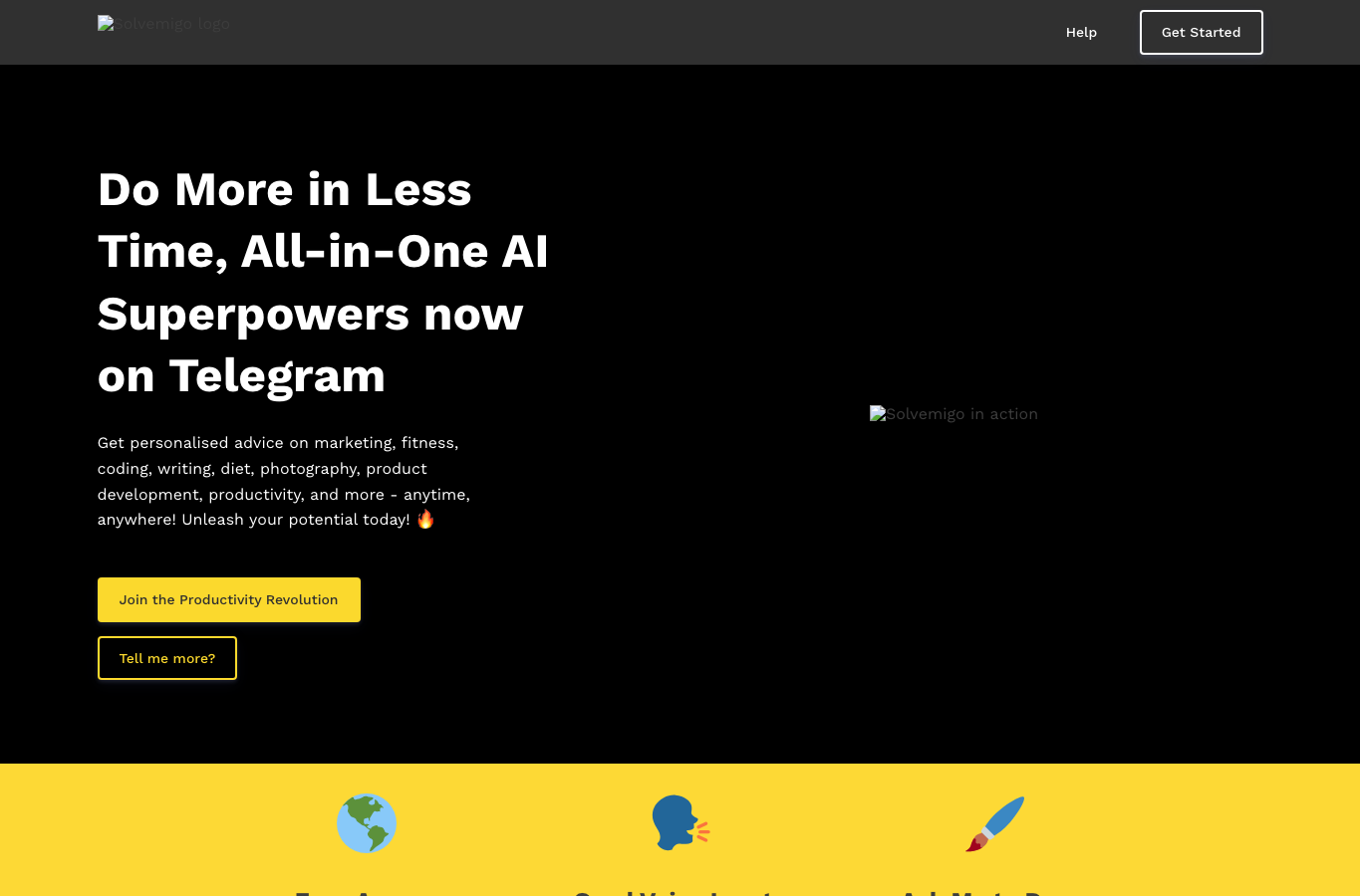 Solvemigo - ChatGPT for Telegram