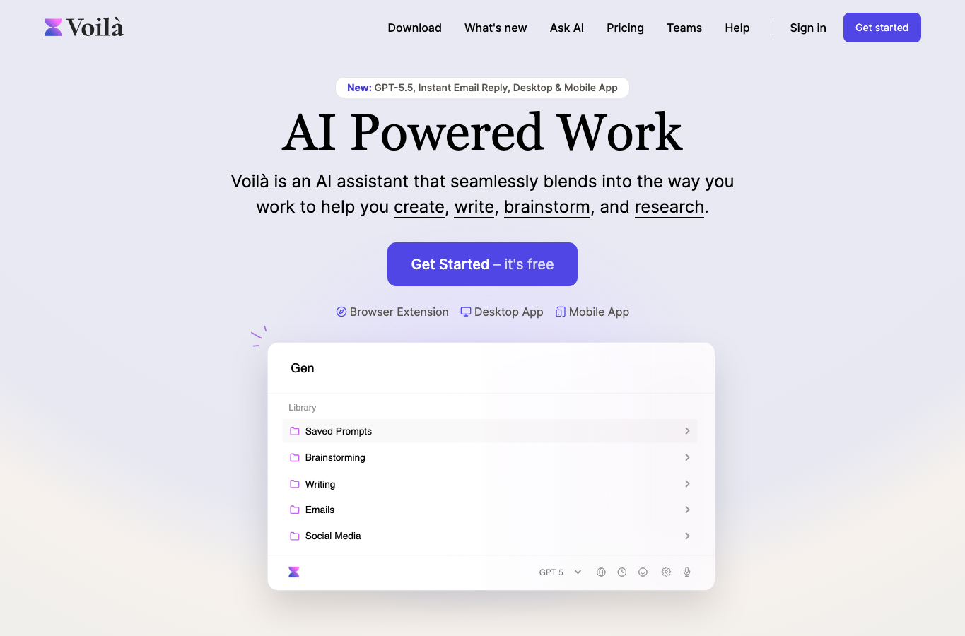 Voilà - ChatGPT browser assistant
