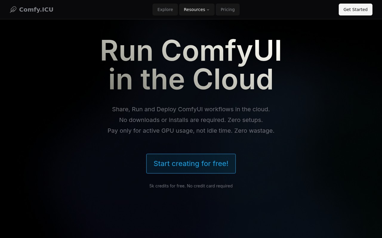 ComfyICU - Serverless ComfyUI Cloud