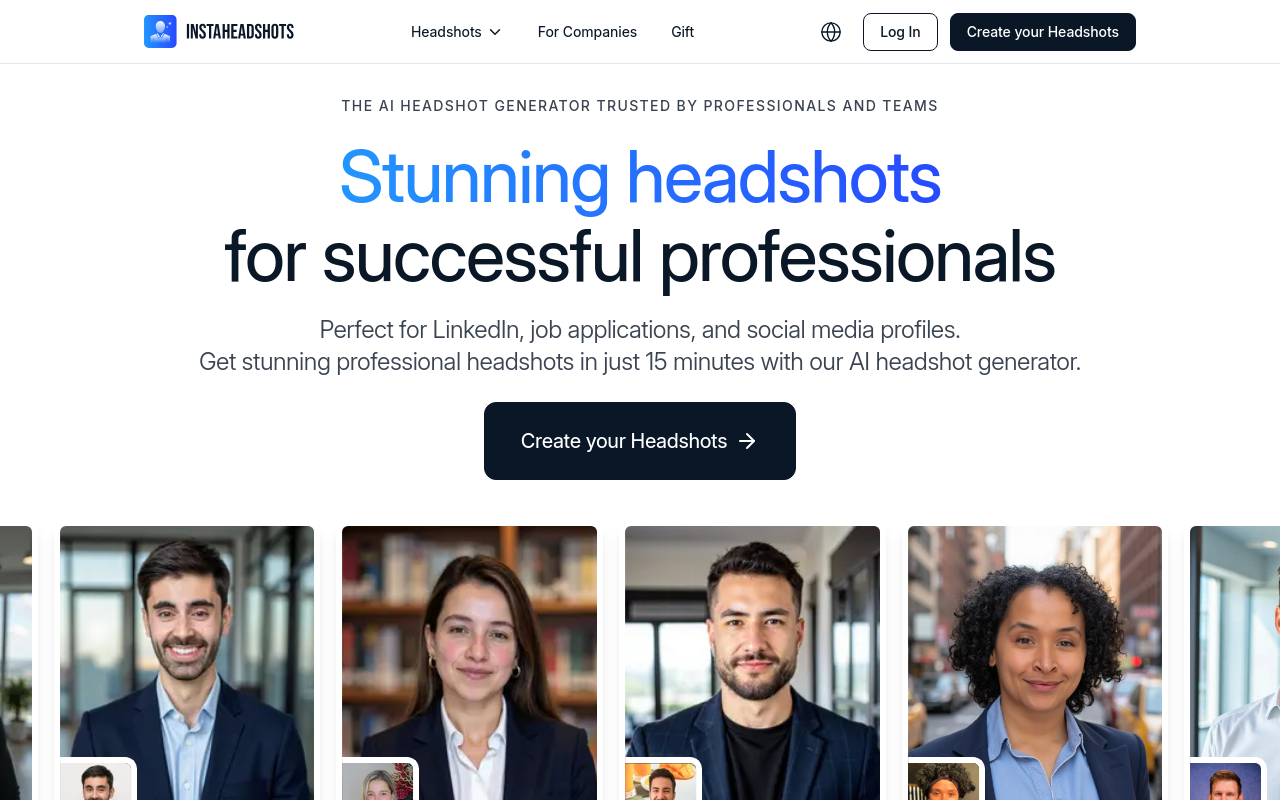 Instaheadshots - AI Headshots in a flash