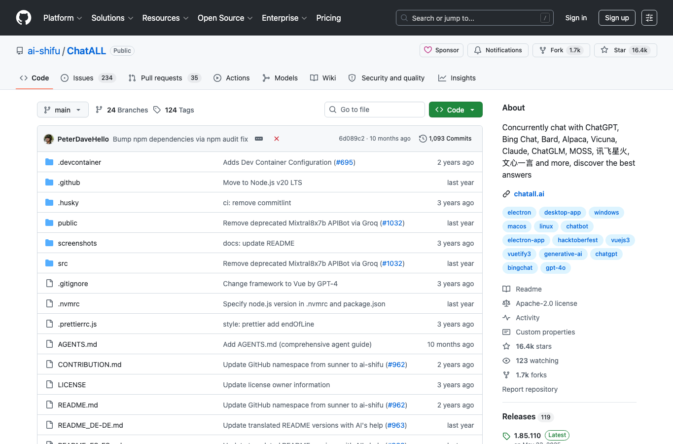 ChatALL — all-in-one GPT's app