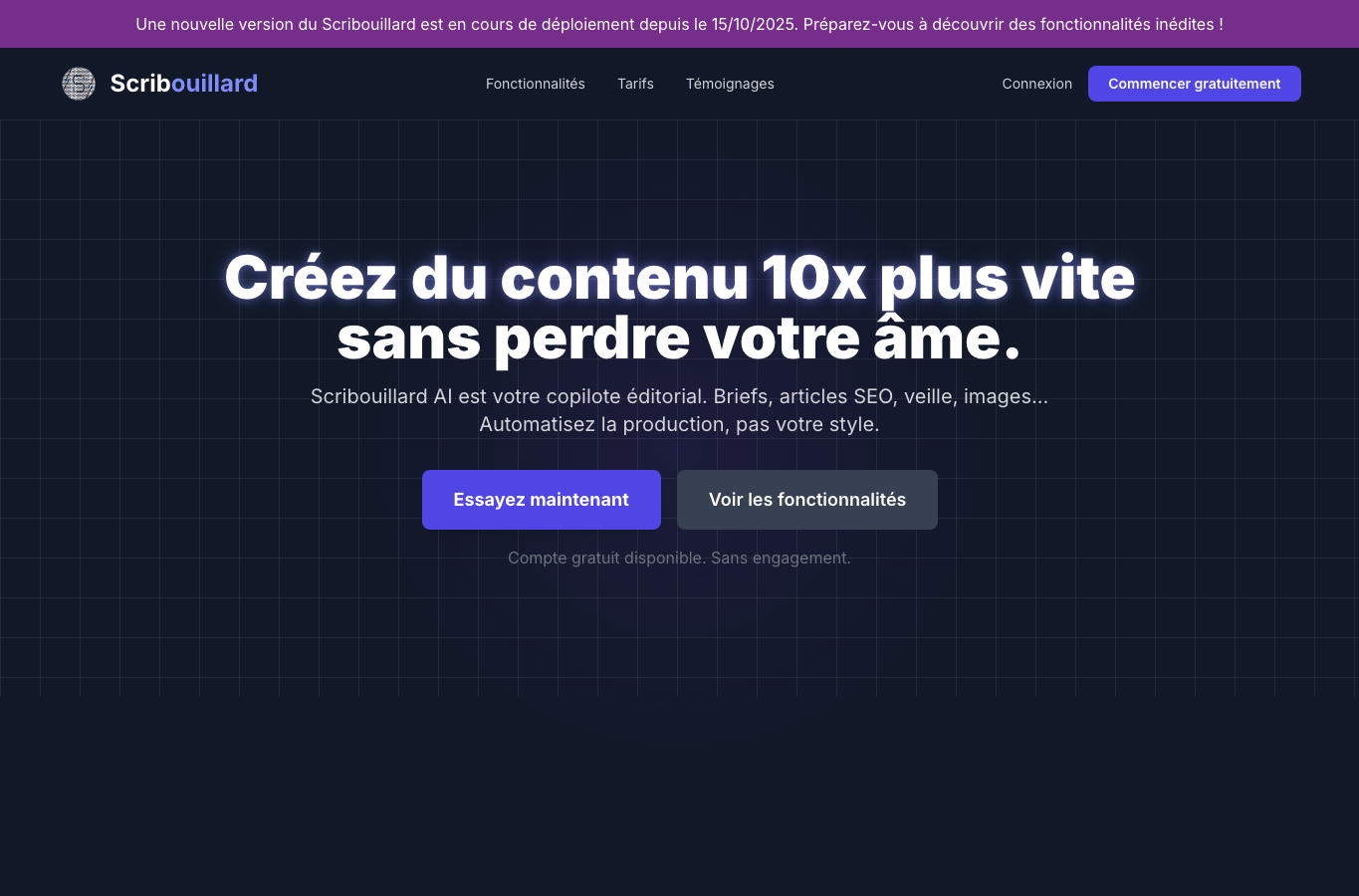Le Scribouillard - Rédaction SEO par IA