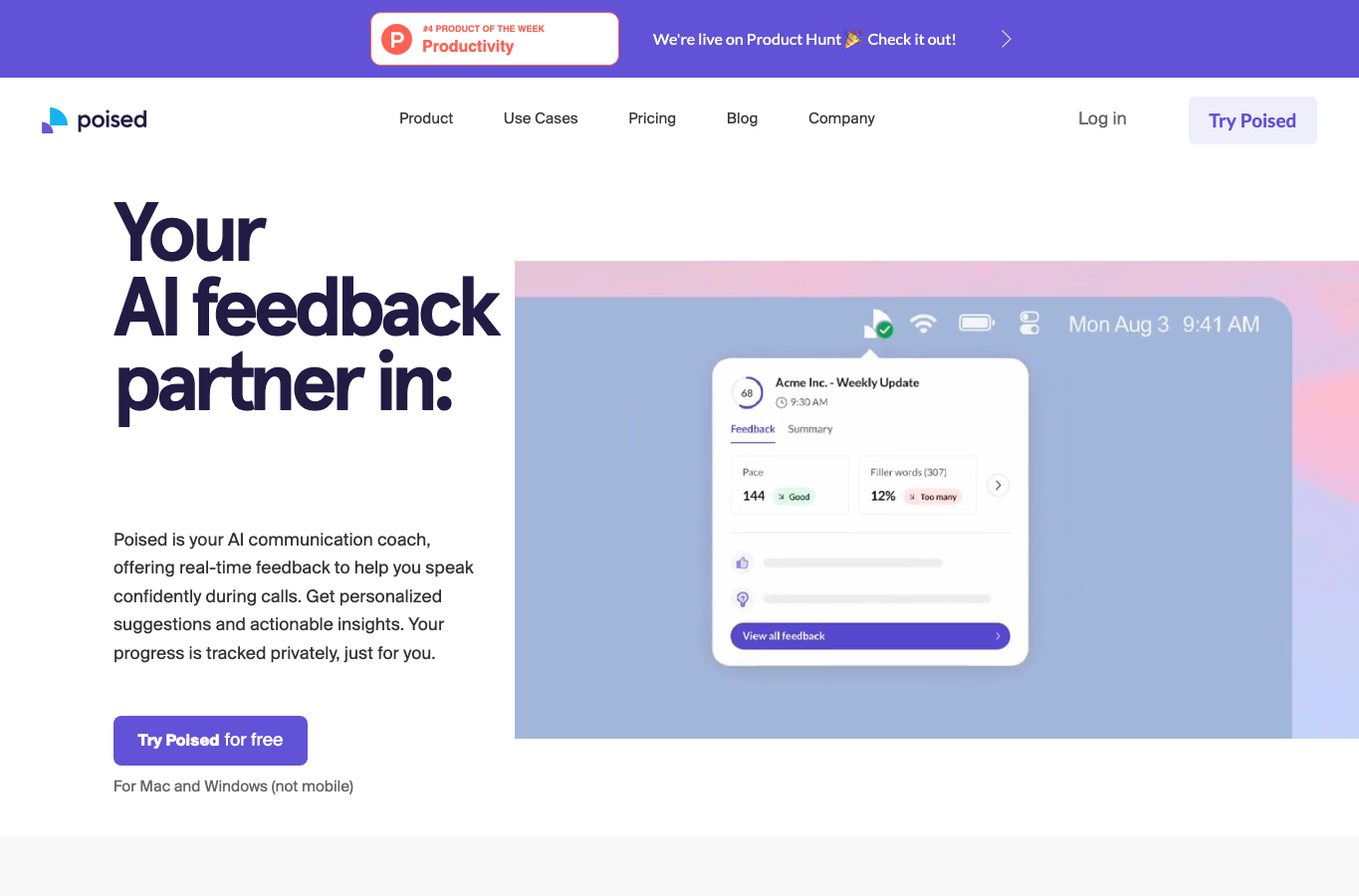 Poised: AI-Powered Communication Coach