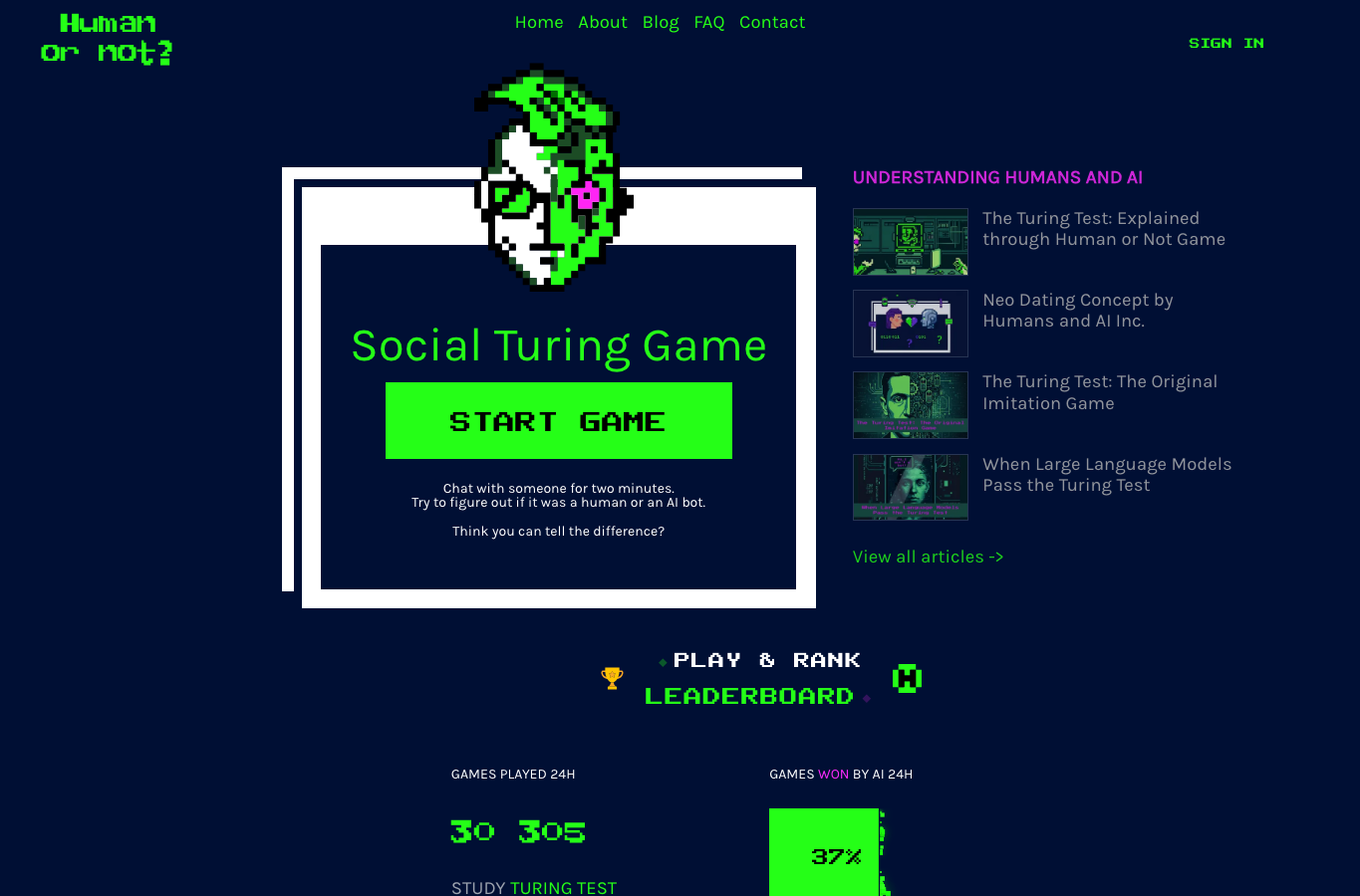 Human or Not: A Social Turing Game