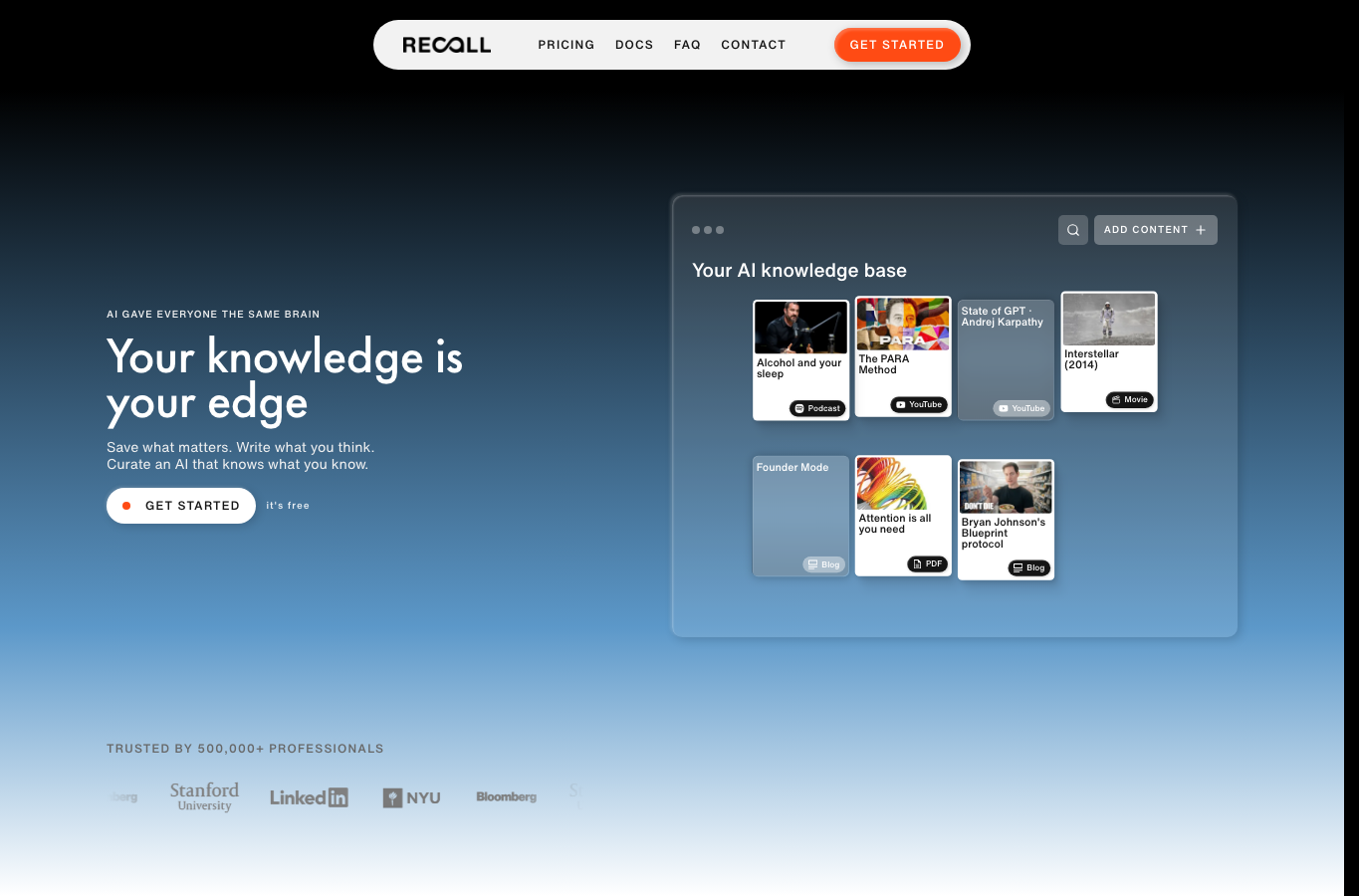 Recall Browser Extension