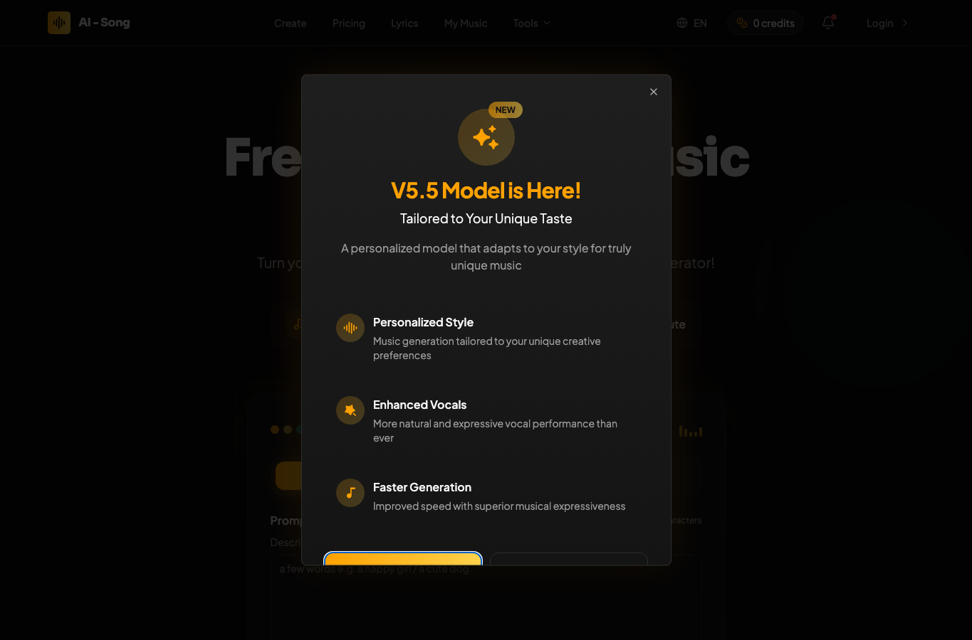 Free AI Song Generator - AI-Song.AI