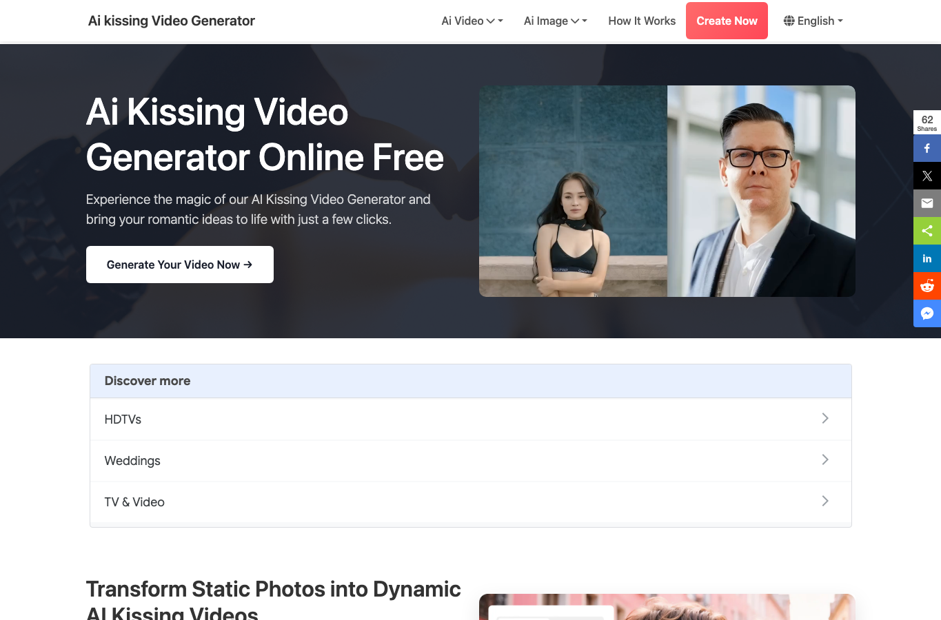 AI Kissing Video Generator Free