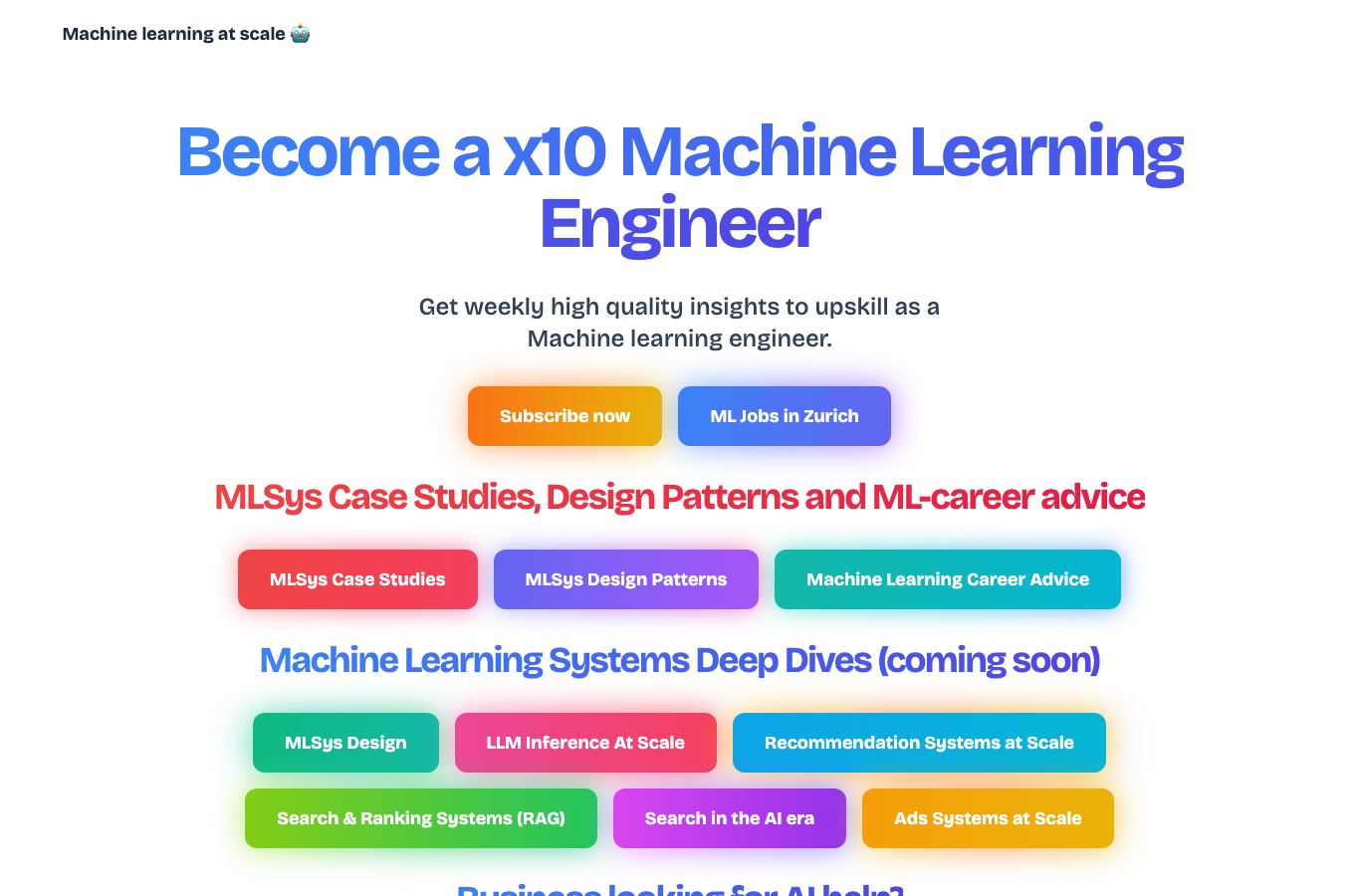 Machine learning at scale
