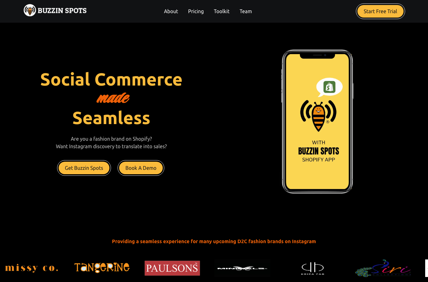 Buzzin Spots: AI Social Commerce Toolkit