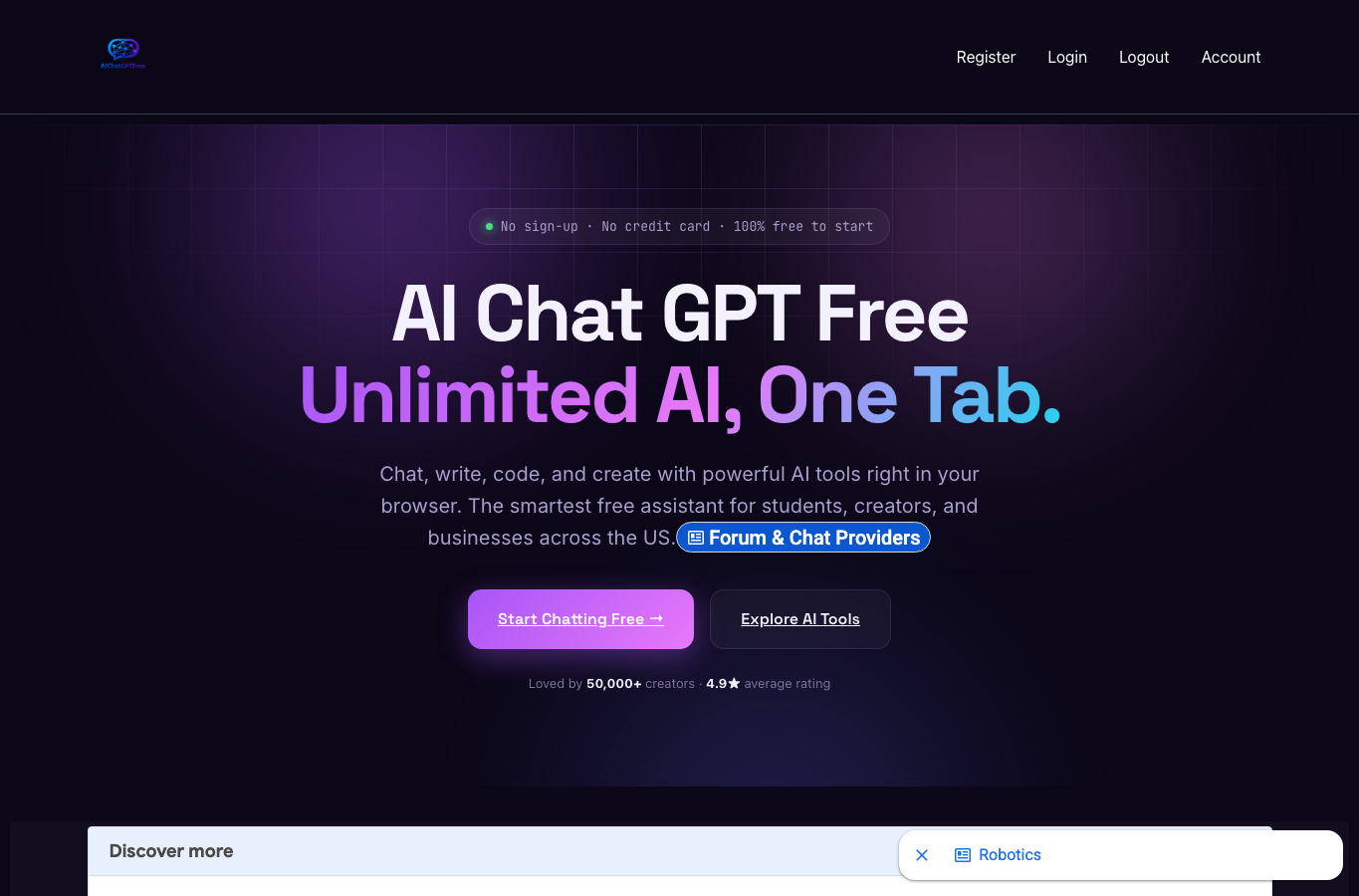 AI ChatGPT Free AI Chat and AI Tools