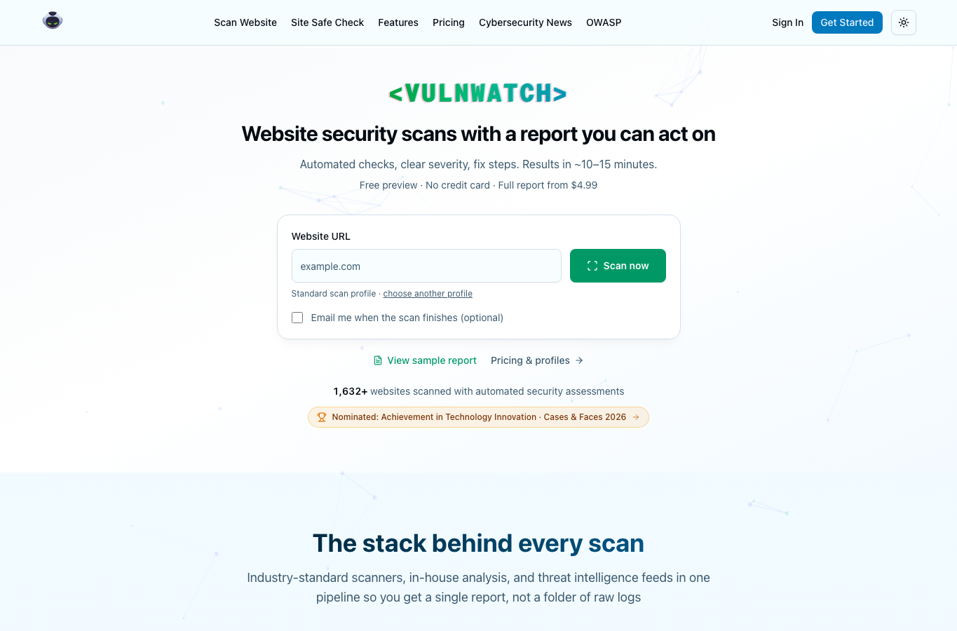 Free Website Security Scan AI-Powered