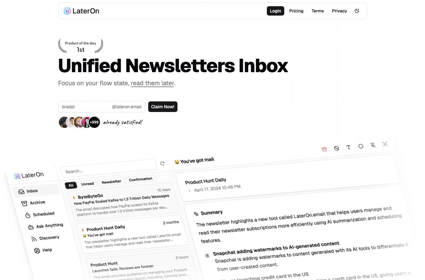 LaterOn.email