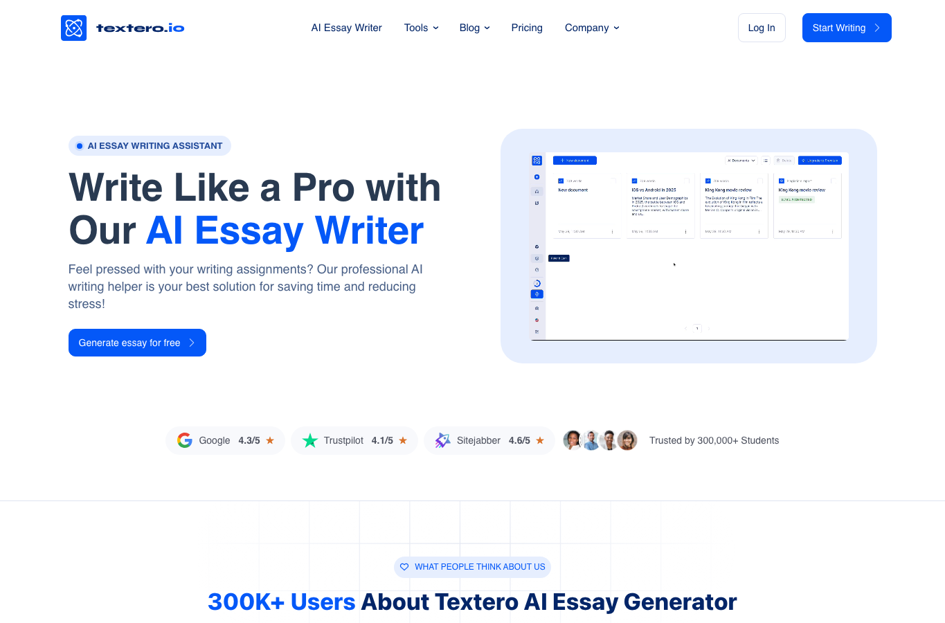 Textero AI Essay Writer Pro
