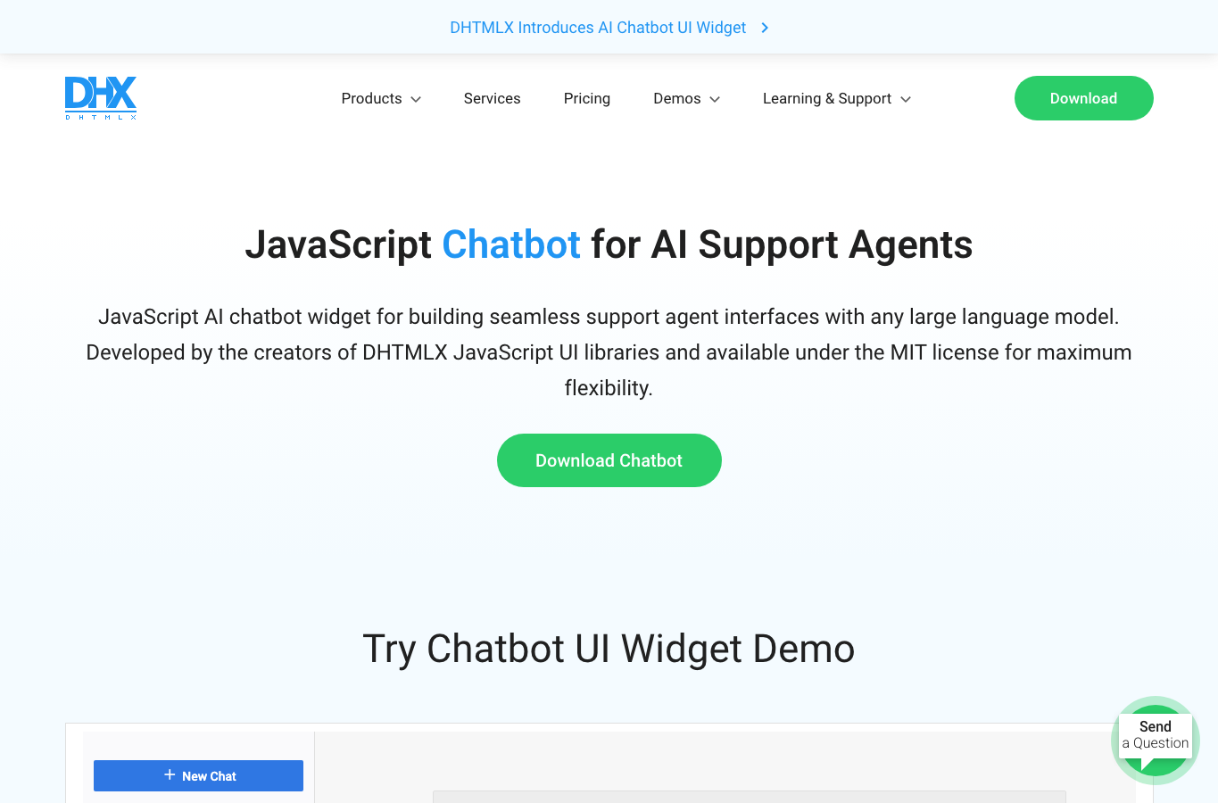 DHTMLX Chatbot