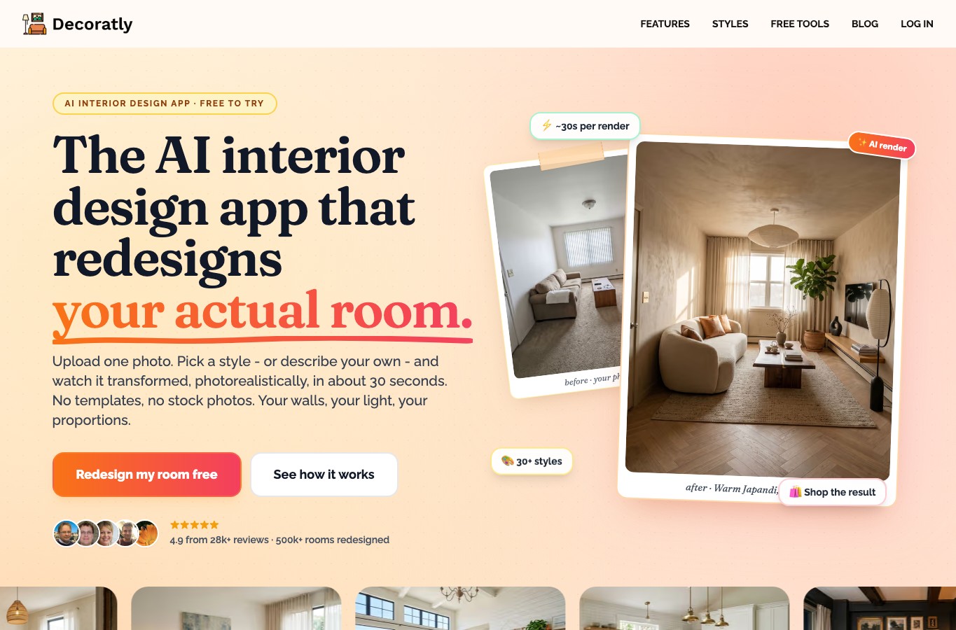 Turn photos into interior design ideas